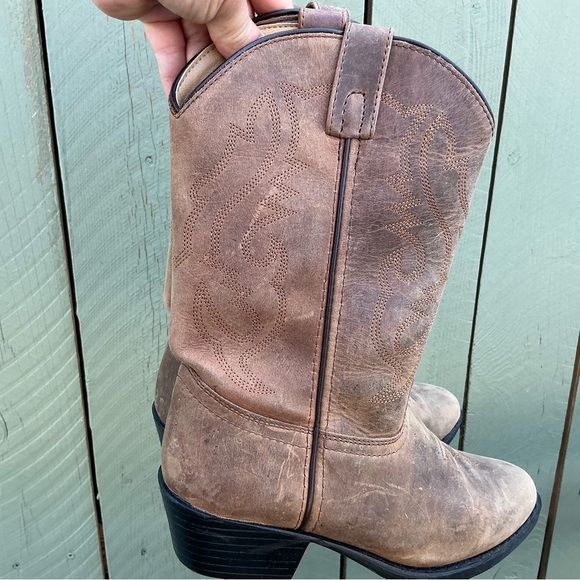 Cody James Hensley Boys Western Boots Round Toe Tan Cowboy Boots Size 5 - Picture 2 of 6